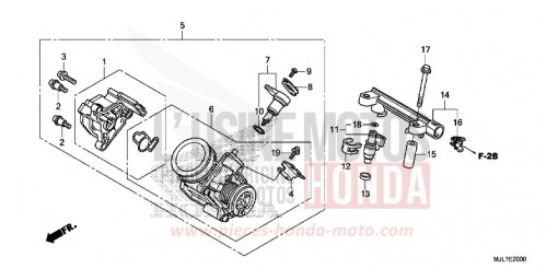 THROTTLE BODY NC750DE de 2014